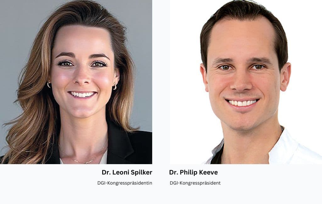 Dr. Leoni Spilker (DGI-Kongresspräsidentin) und Dr. Philip Keeve (DGI-Kongresspräsident)