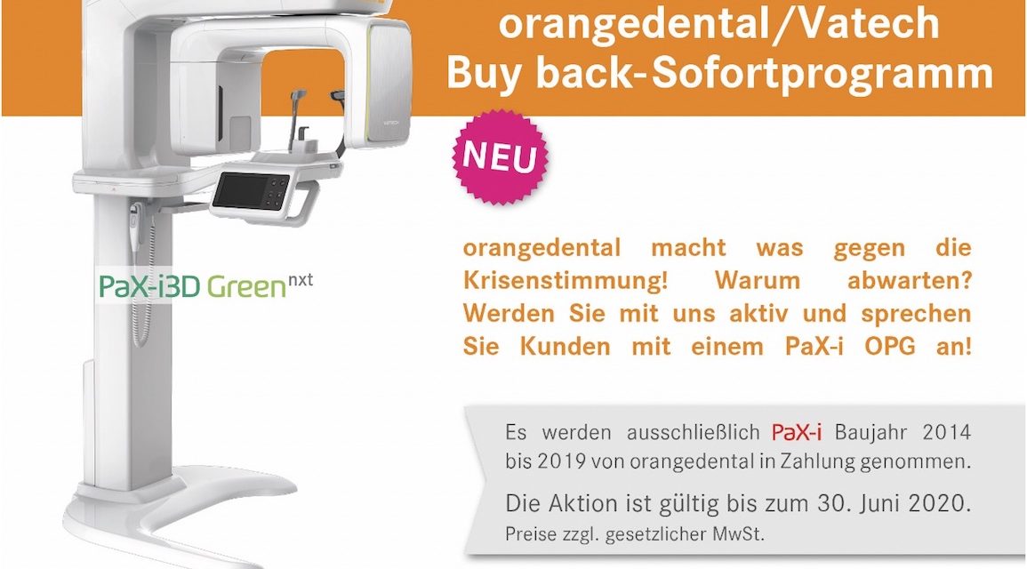 orangedental: Buy back-Sofortprogramm 2020 für alle Anwender eines PaX-i OPG