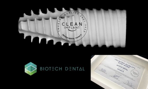 CleanImplant Foundation: Biotech Dental erhält „Trusted Quality 2021-2023”-Auszeichnung für das „Kontact S”-Implantatsystem